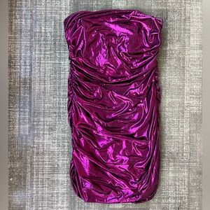ASTR The Label Metallic Pink Mini Dress